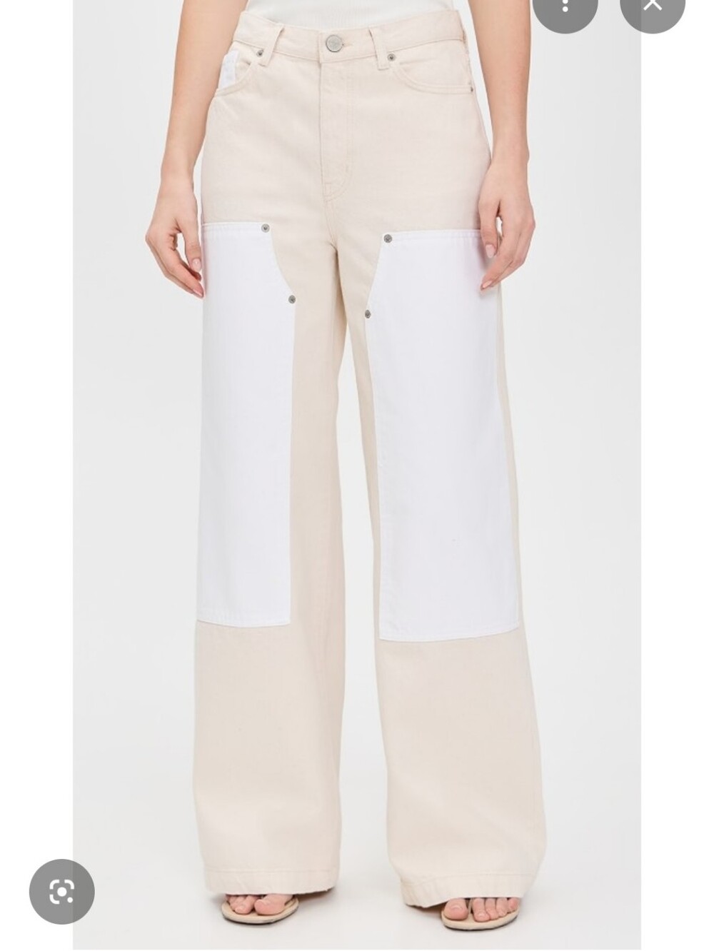 Rare! NWT Two-Tone La Ligne Dunton Wide Leg Carpenter Jeans